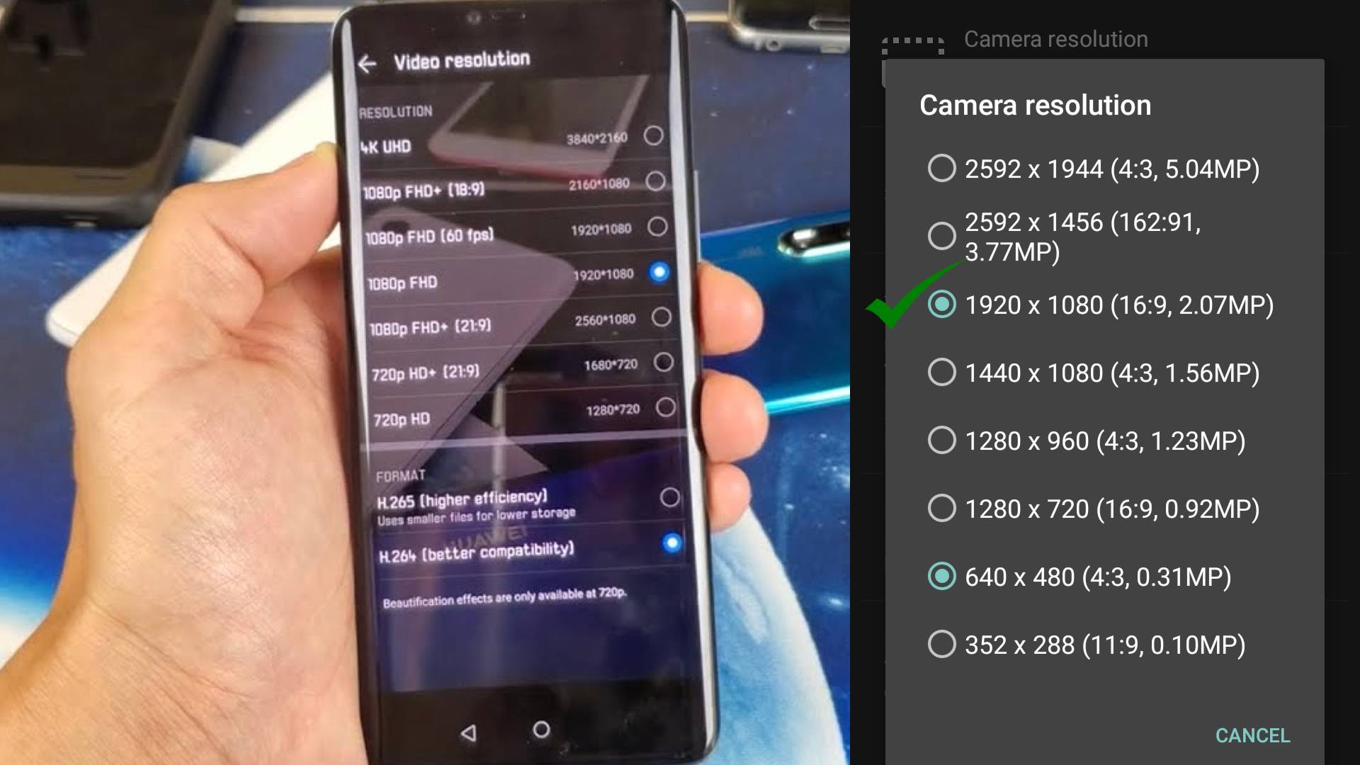 smartphone camera resolution