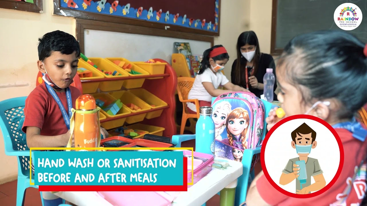 Hygiene Practices | School Safety Guidelines Video : Rainbow Preschool